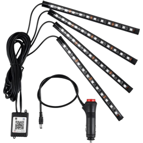 USB підсвітка в салон авто з мікрофоном RGB 48 LED