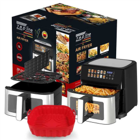 Аерофритюрниця 14л із двома тінами 4000Вт Zepline ZP-211 із силіконовою формою