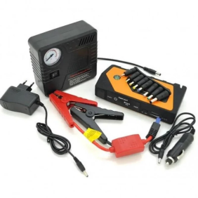 Пусковий автомобільний пристрій для акумулятора JUMP STARTER Power Bank + Компресор 99800 мАг